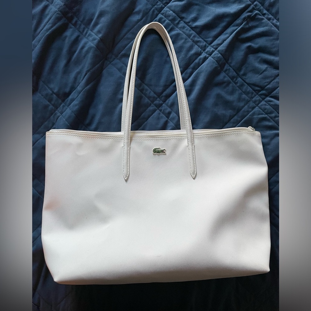 White Lacoste WOMEN'S L.12.12 CONCEPT LARGE TOTE